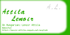 attila lenoir business card